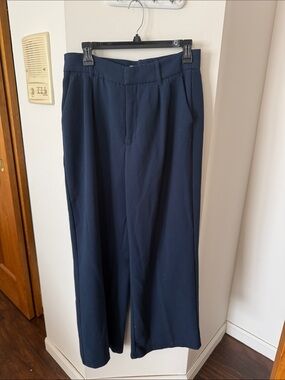 Abercrombie & Fitch Wide-Leg Navy Pants